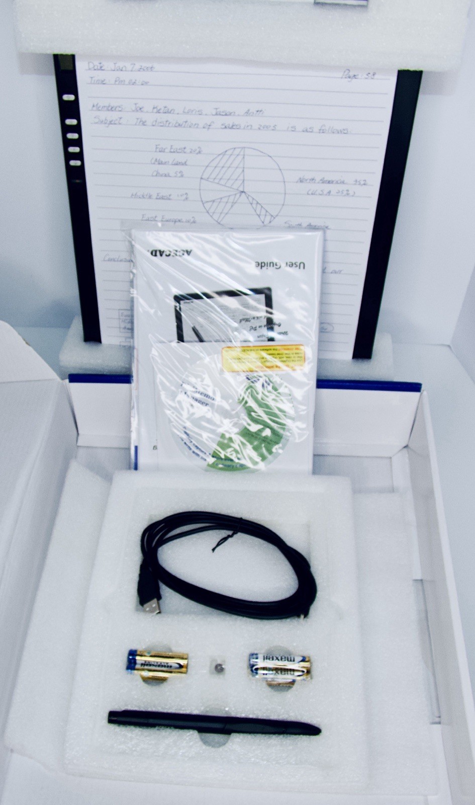 ACECAD DigiMemo L2 Letter Size Digital Notepad /w Pen Manual Software New
