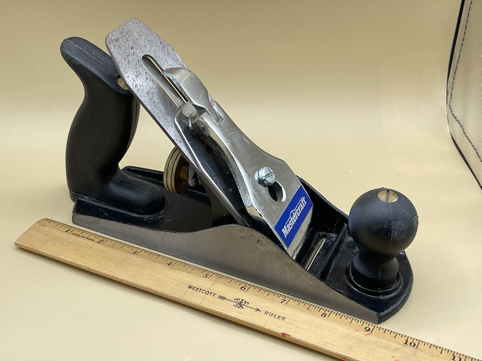 Mastercraft No.4 Smooth Plane Blade Hard Plastic Handle Quick Release Adjustable