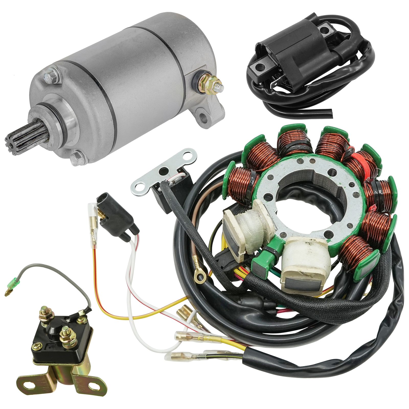 Stator Starter Solenoid Ignition Coil for Polaris Xplorer 500 1997 Atv 4-Stroke