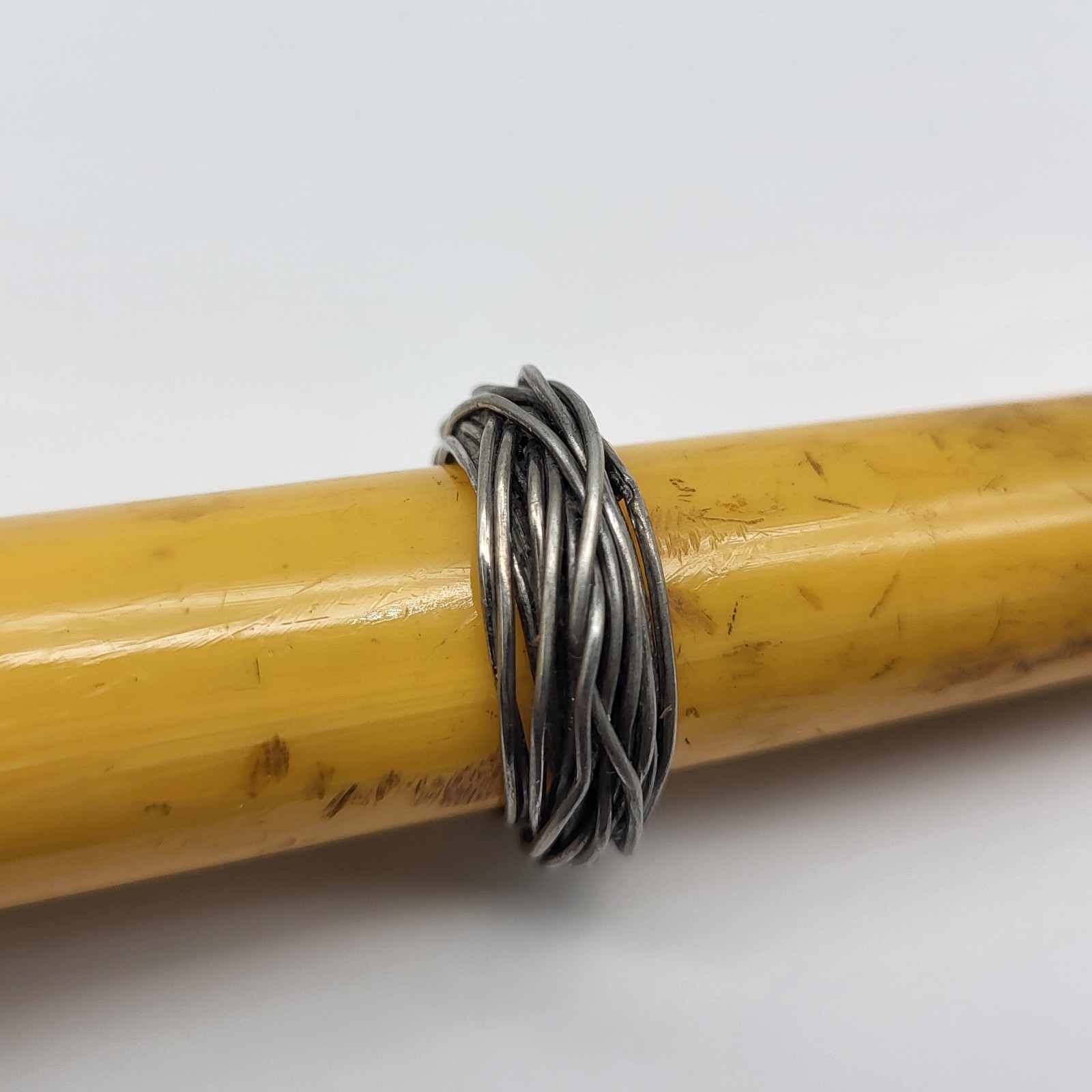 Artisan wire ring Solid 925 Sterling Silver Band Statement Ring Handmade Ring 6
