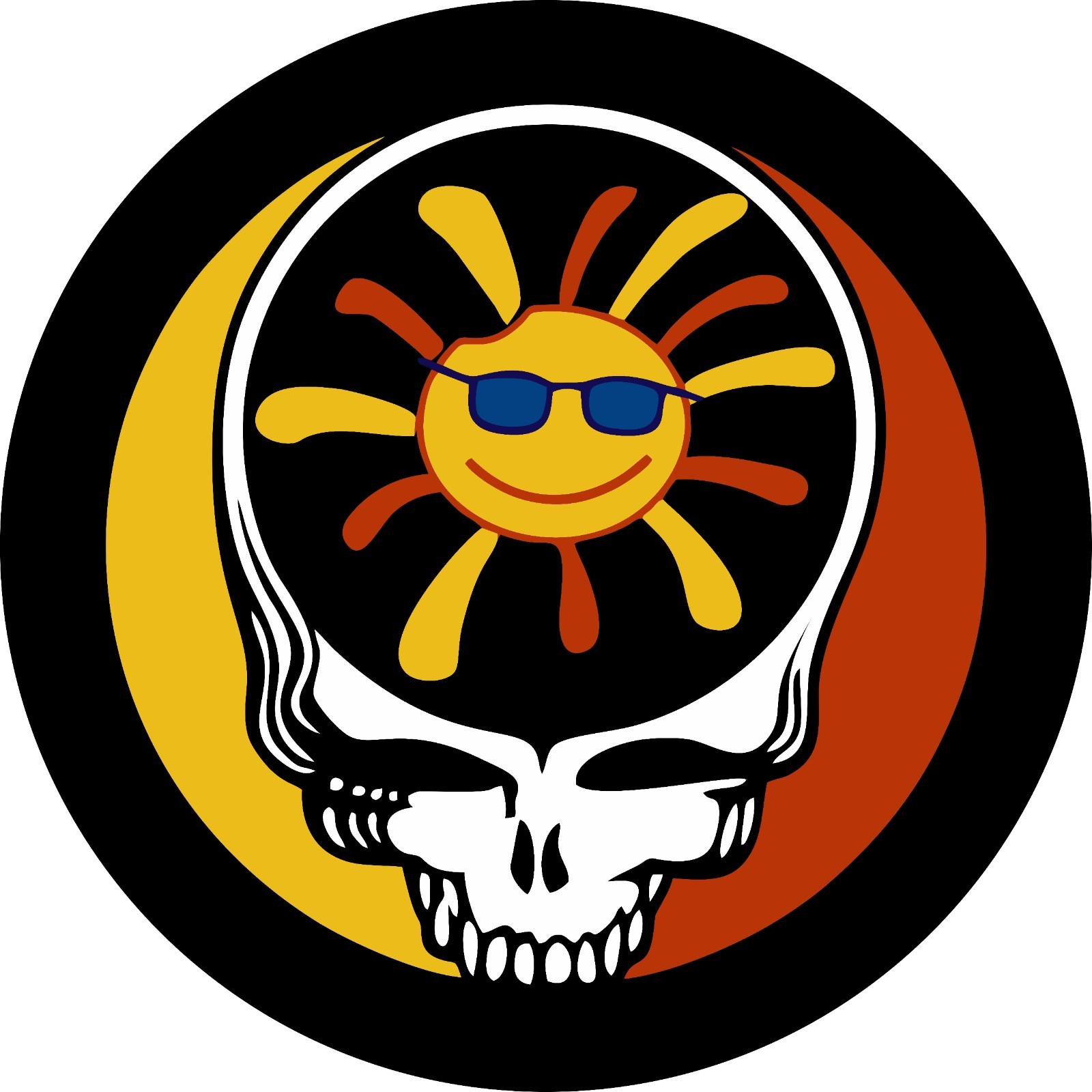 Bar Stool Cover in  Grateful Dead Sun