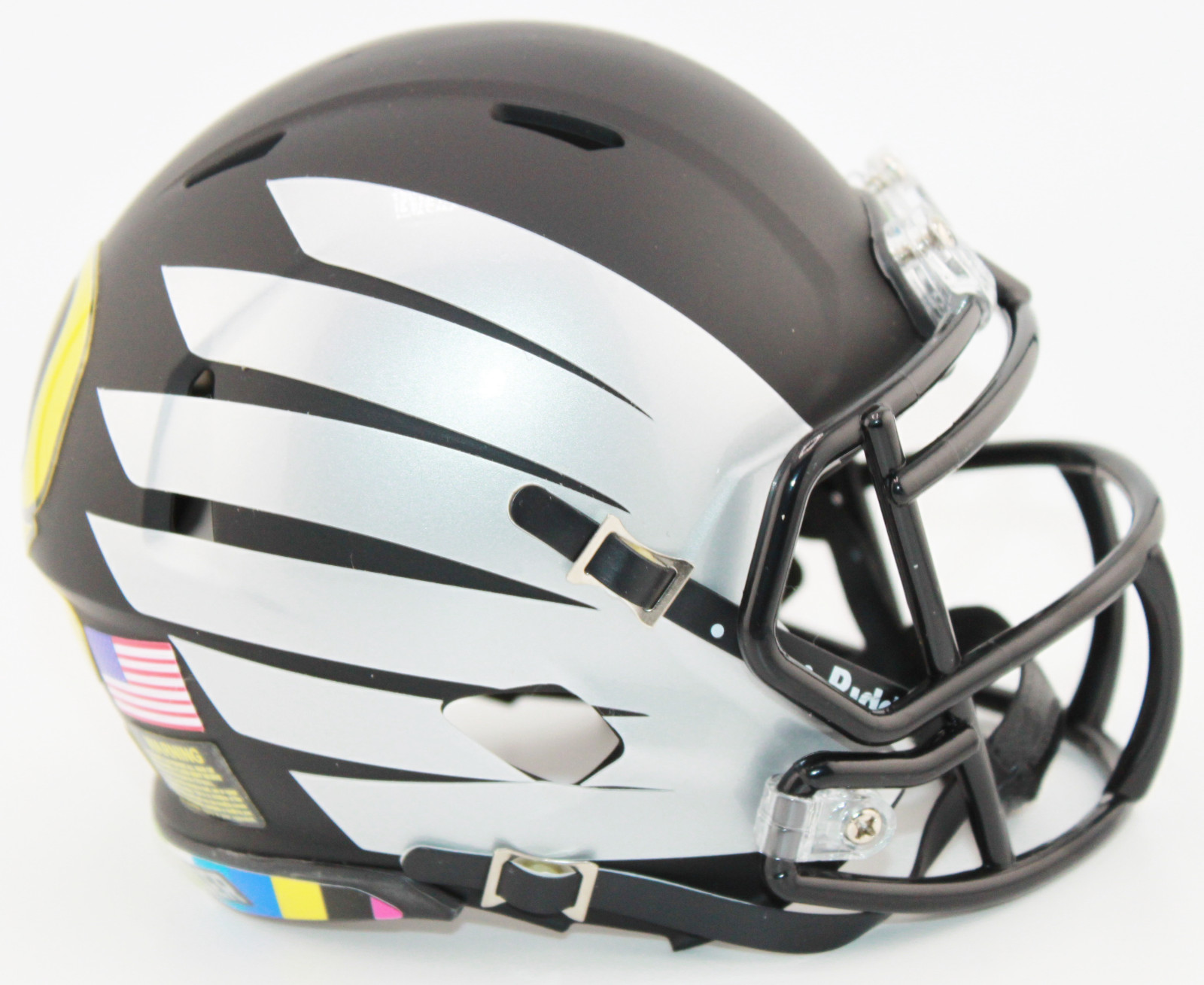 2024 Oregon Ducks Custom Riddell Mini Helmet vs MSU - Stomp Out Cancer