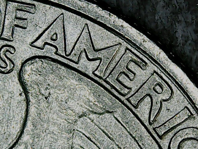 1980 Washington Quarter, double "America"