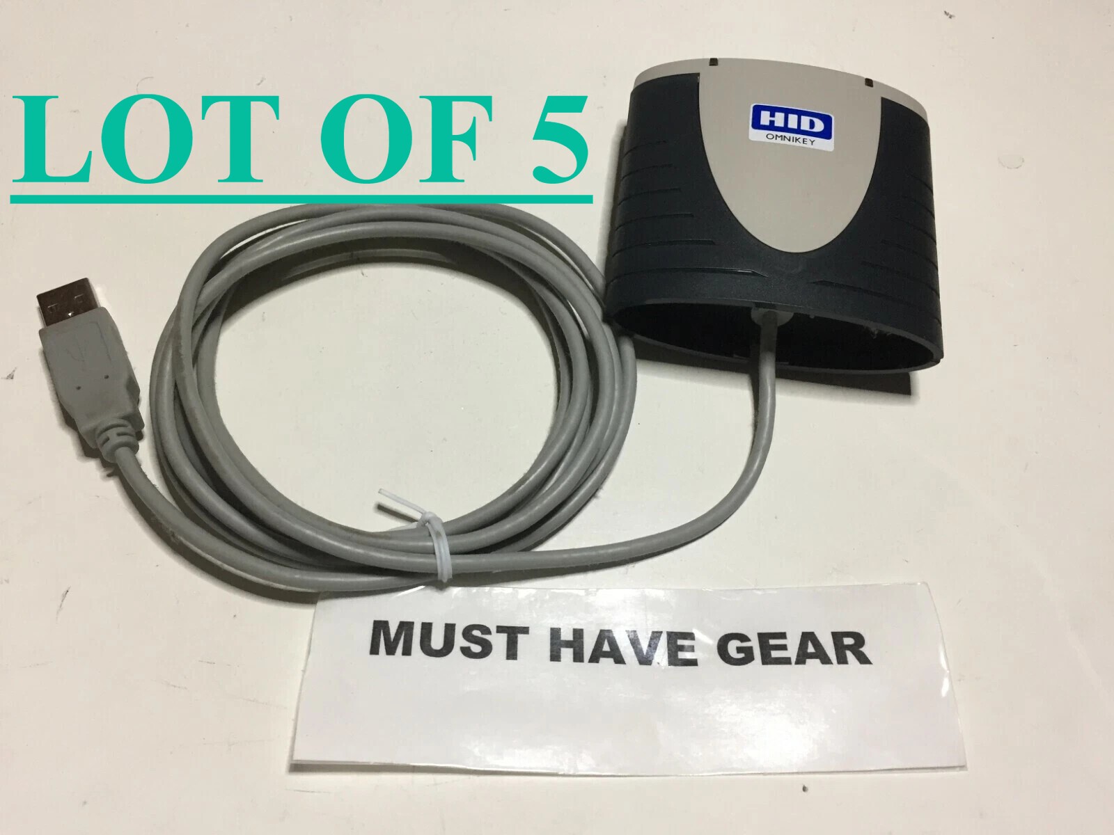 LOT OF 5 HID R31210320-01 OMNIKEY 3121 USB 3.0 GRAY SMART CARD READER - FREE S/H