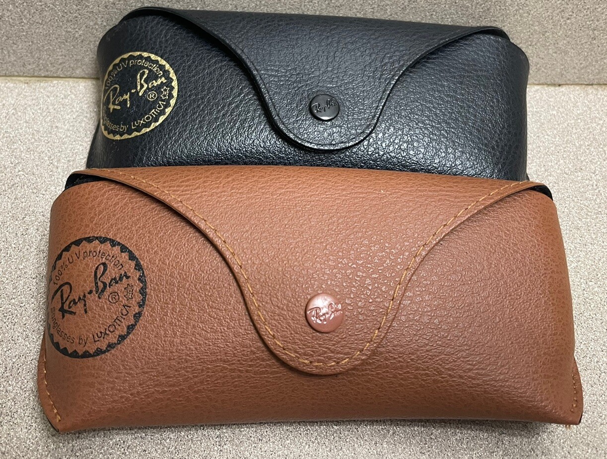 Lot of 2 Ray-Ban Replacement Black Brown Sunglasses Glasses Snap CASE ONLY