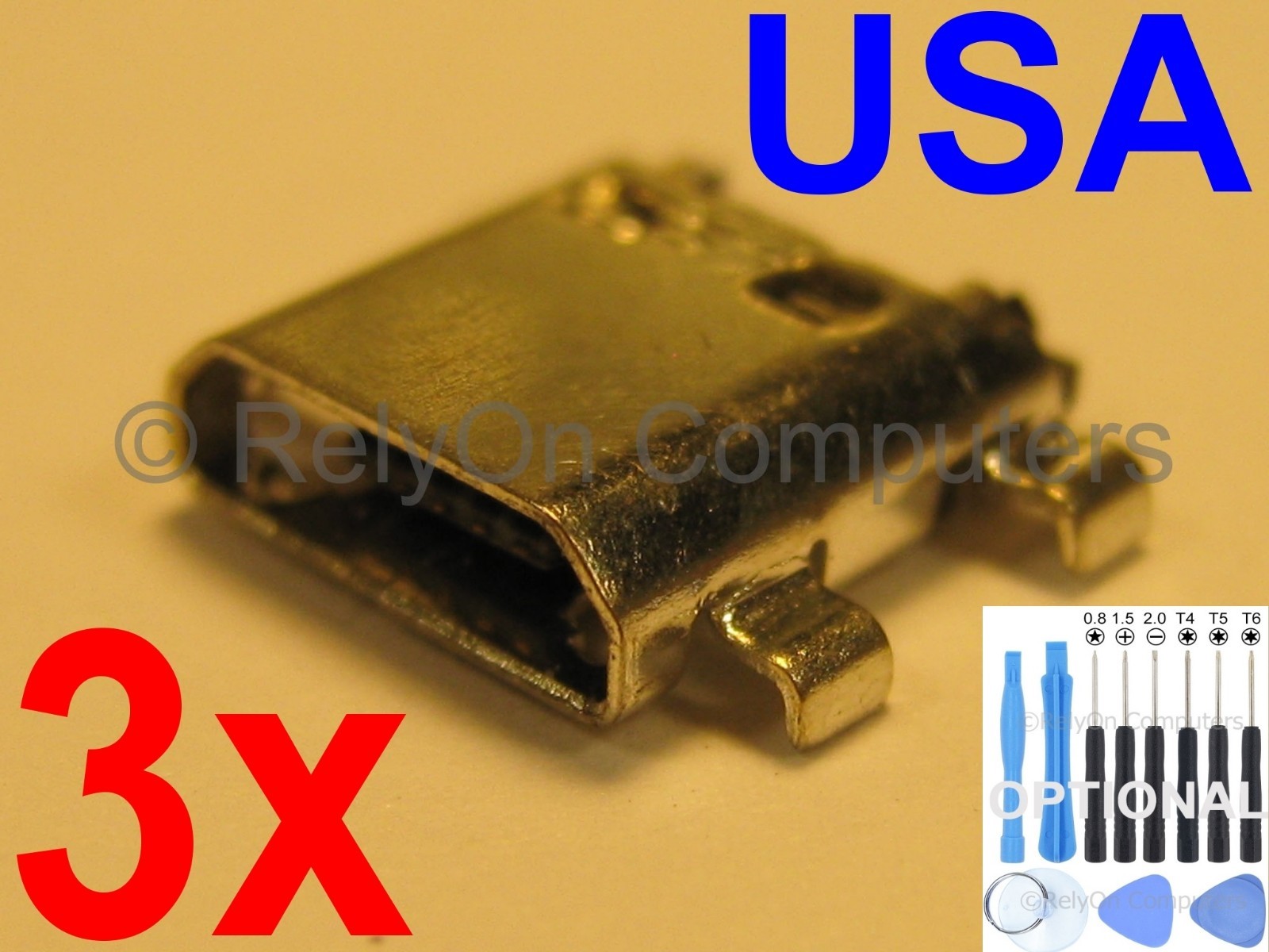 3x Micro USB Charging Port Sync For Samsung Galaxy Grand Prime SM-G530H SM-G531H