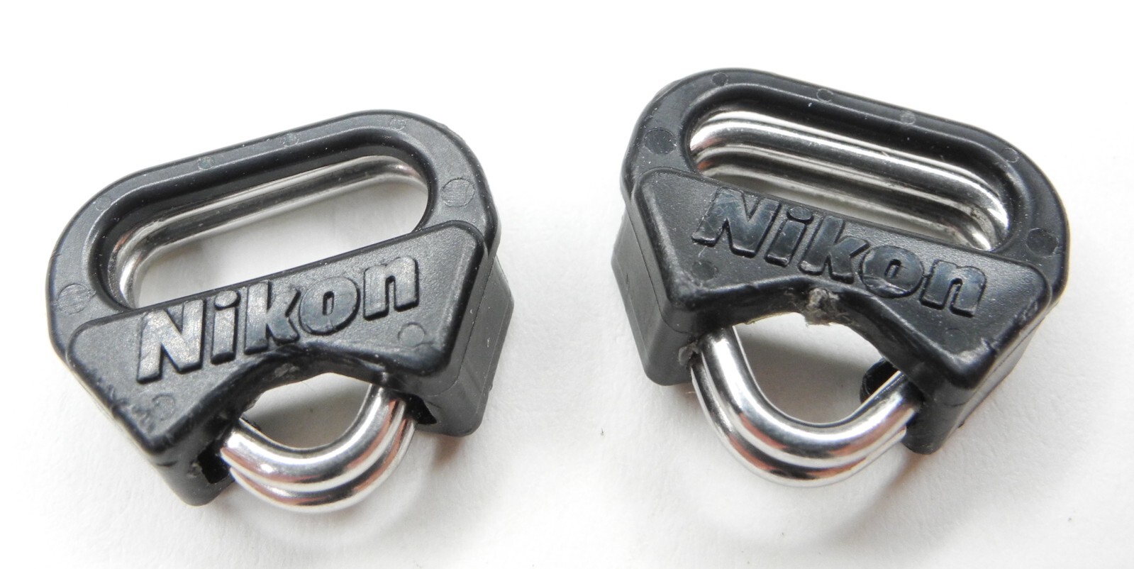 Nikon Black / Silver Camera Neck Strap Lugs (Pair) For SLR / DSLR / Coolpix