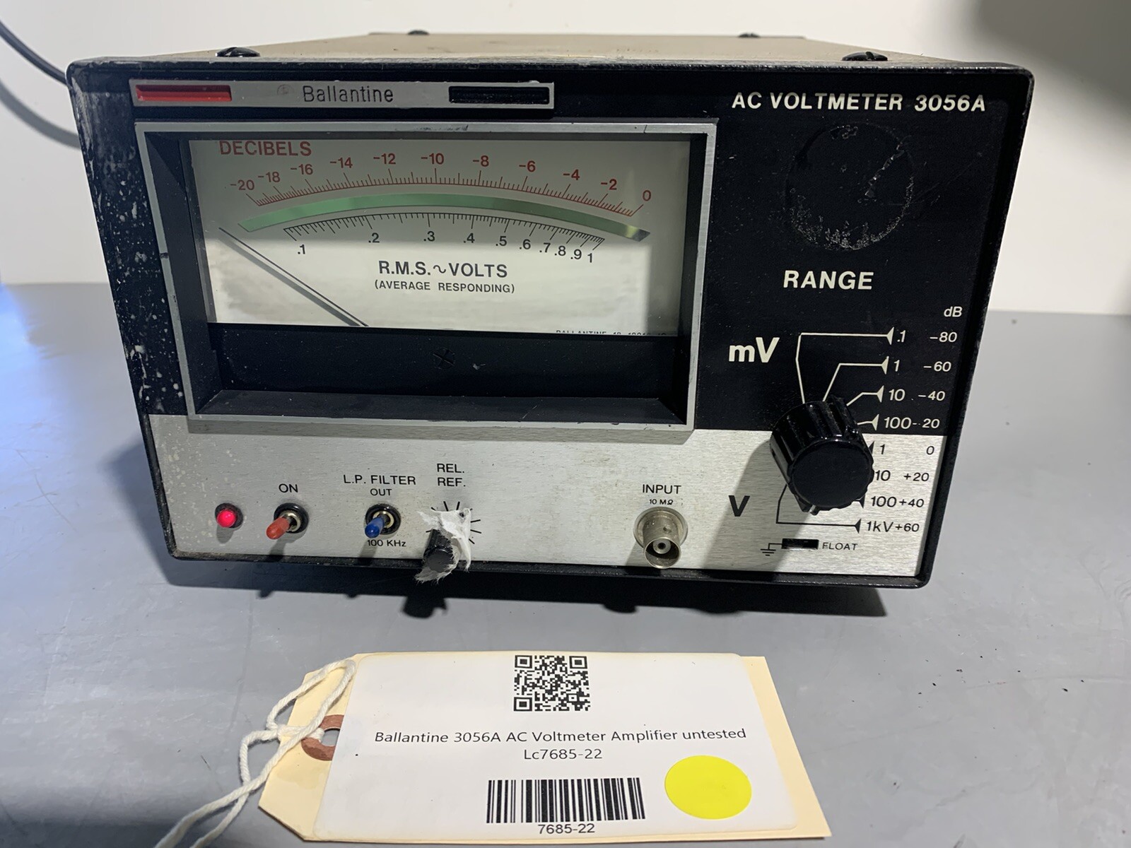 Ballantine 3056A AC Voltmeter Amplifier Lc7685-22