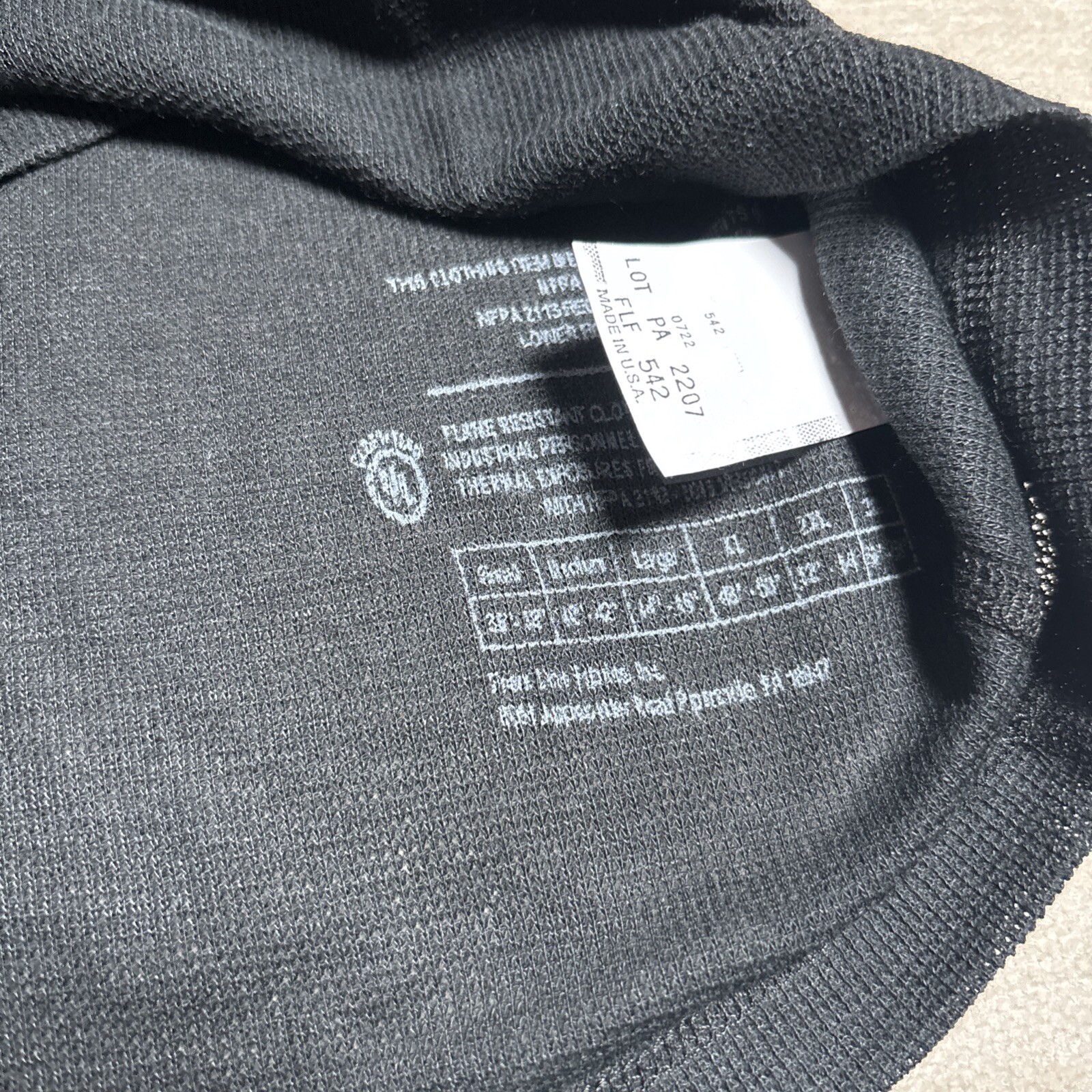 iFR Men’s Flame Resistant Regulator Waffle Knit Dual Purpose Size MLongSleeve