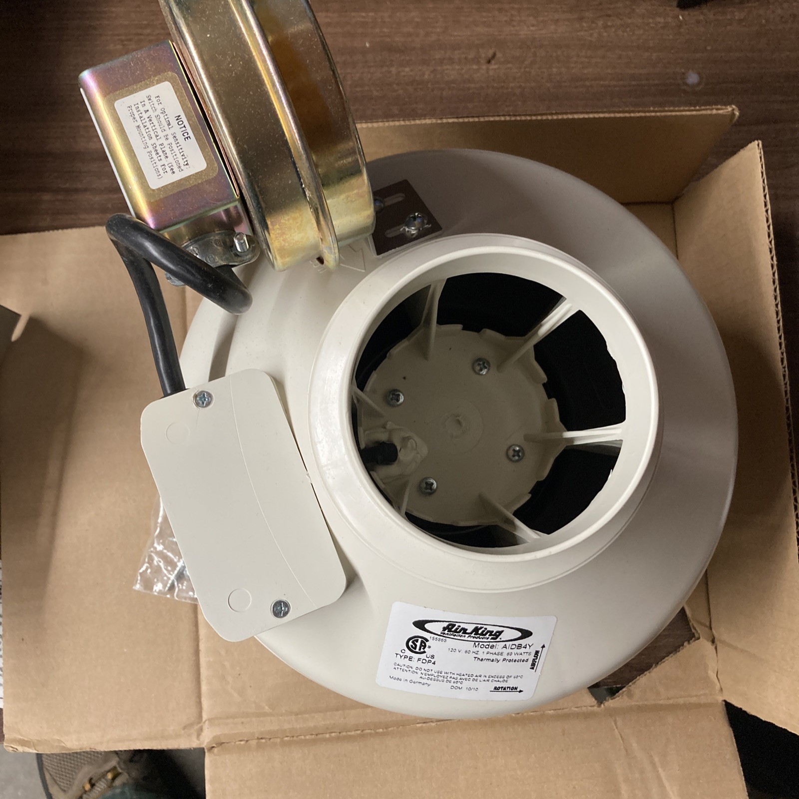 AIR-AIDB4Y 4IN IDRYER BOOSTER FAN