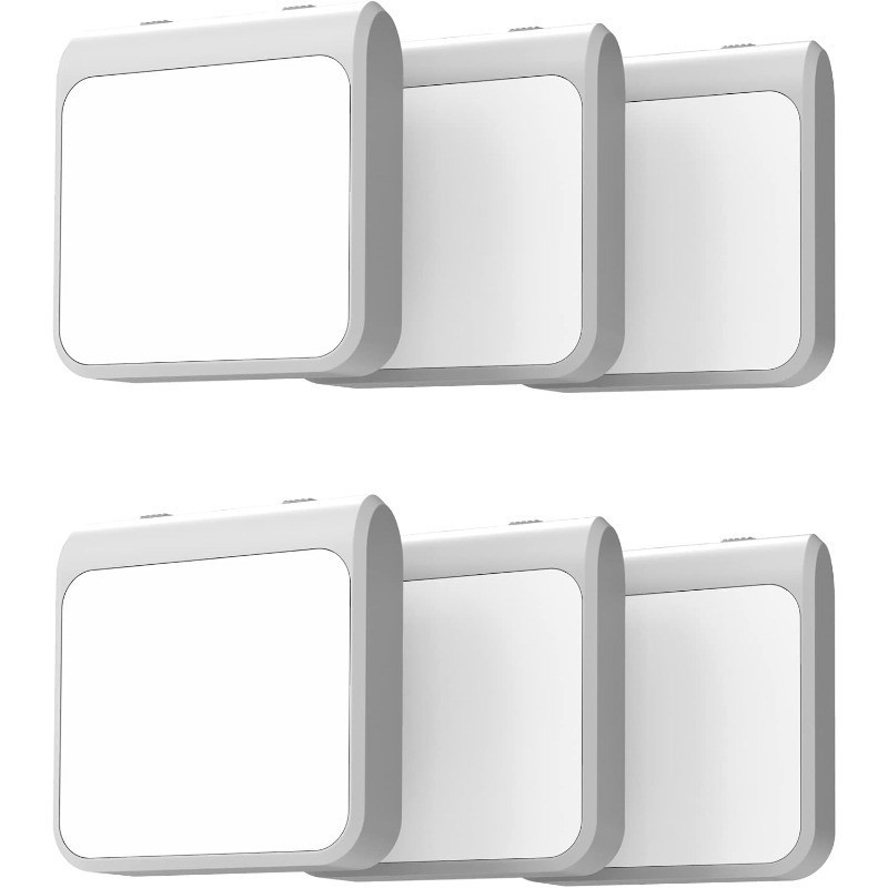 Plug-in LED Night Light with Auto Dusk to Dawn Sensor Adjustable Brightness 6 Pc