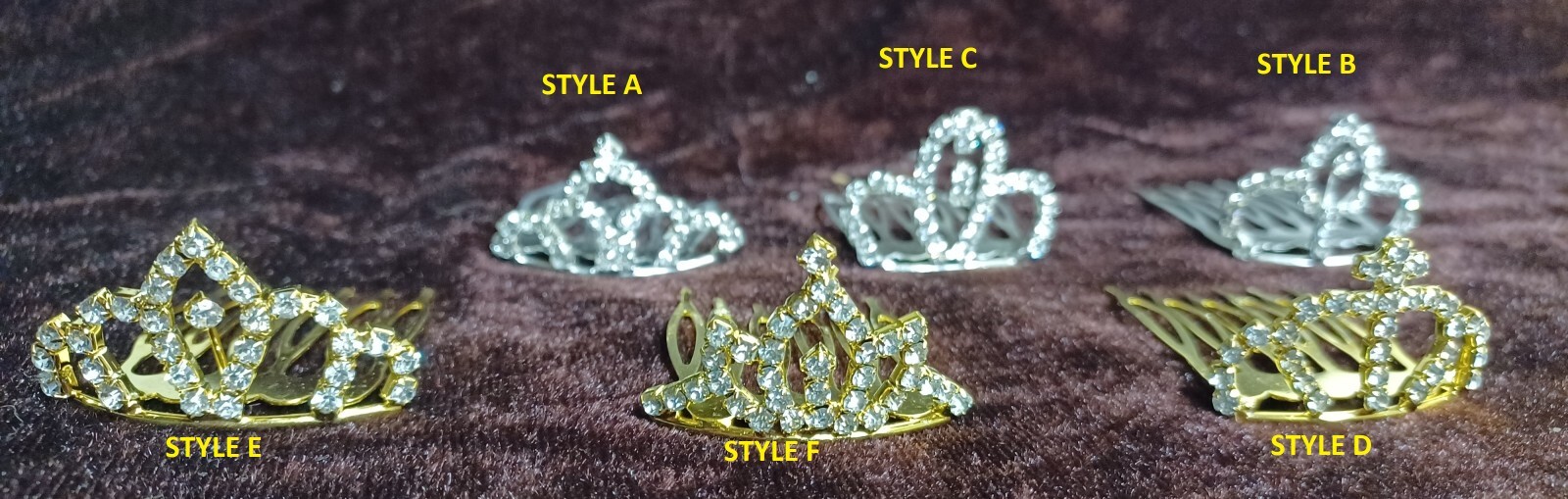 100 Pc Wholesales Lots Crystal Photo Prop Baby Flower Girl Princess Tiara Crown