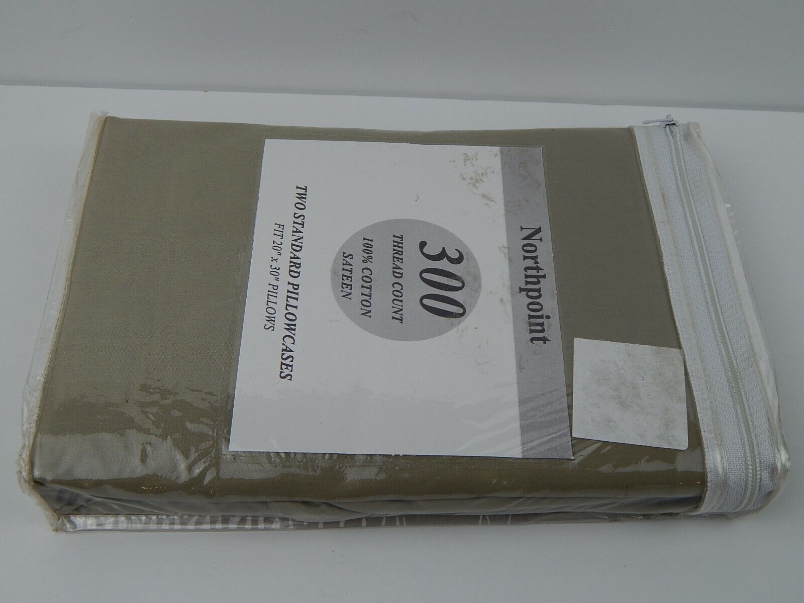 Northpoint Pair Pillowcases 300 Thread Count Sage Standard