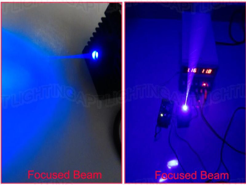 Quality Focusable 445nm 2000mW 2W Blue Laser Module TTL CNC Cutter Engraving