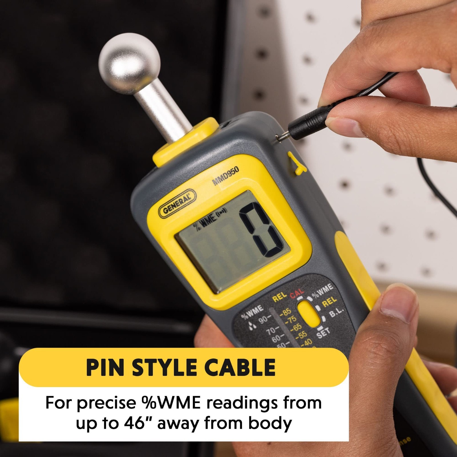 General Tools Moisture Meter MMD950 - Humidity Sensor - Pin Type / Pinless Devic