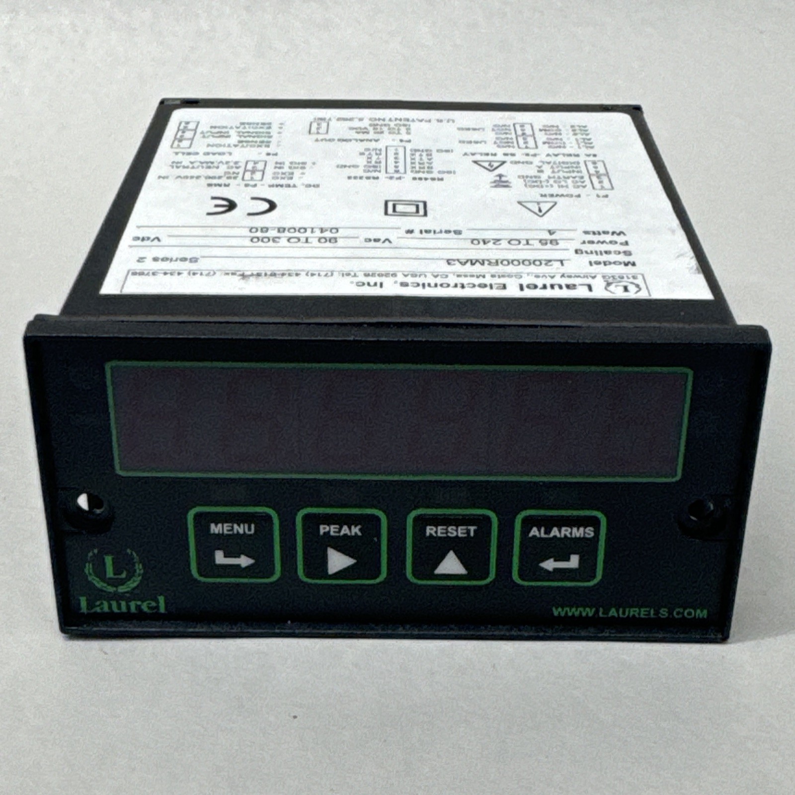 Laurel Laureate L20000RMA3 4W Panel Meter, Wide Voltage Input, AC/DC Readings