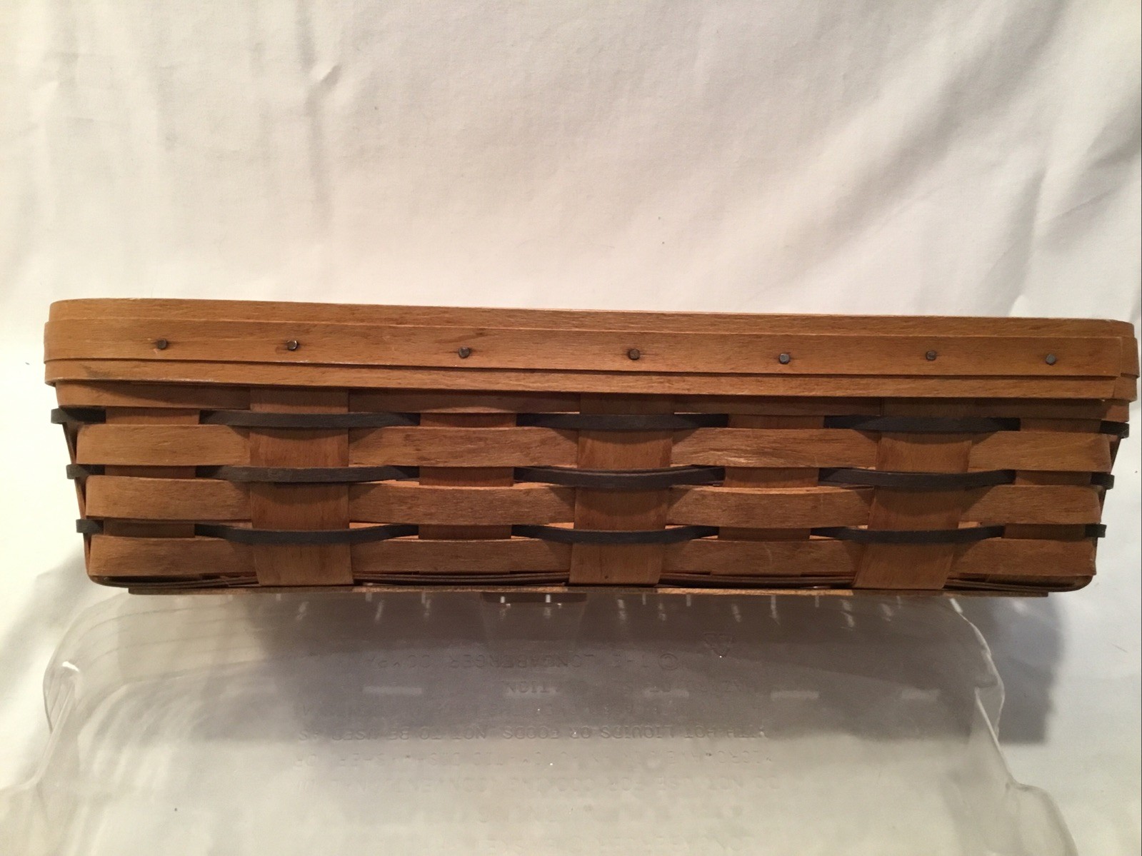 Longaberger Bread Basket 1994 Large Rectangle 14" L w/ Protector