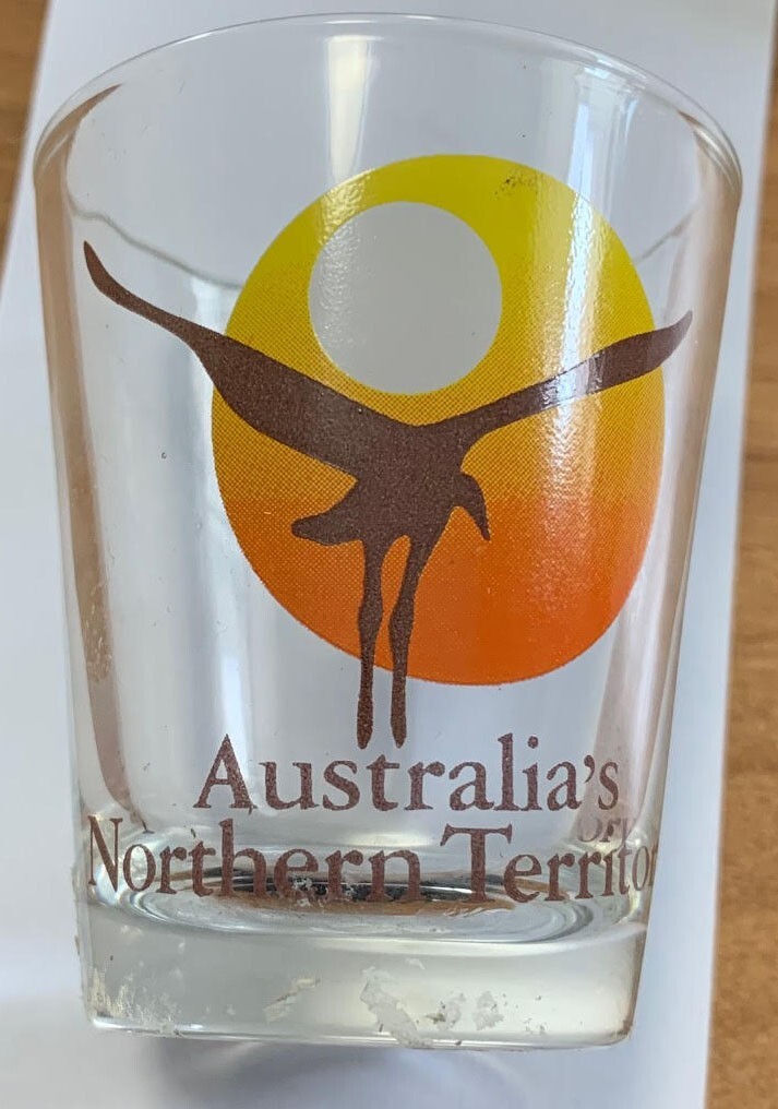 Shot Glass - Australia Northern Territory - 2 photos - Vintage New,  c 2000 --a