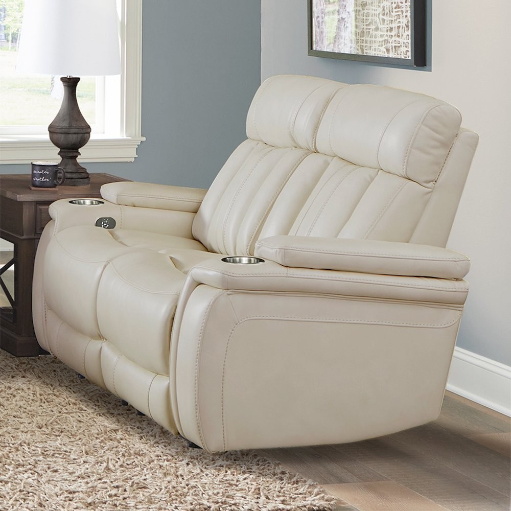 Royce - Fantom Ivory Power Reclining Sofa and Loveseat
