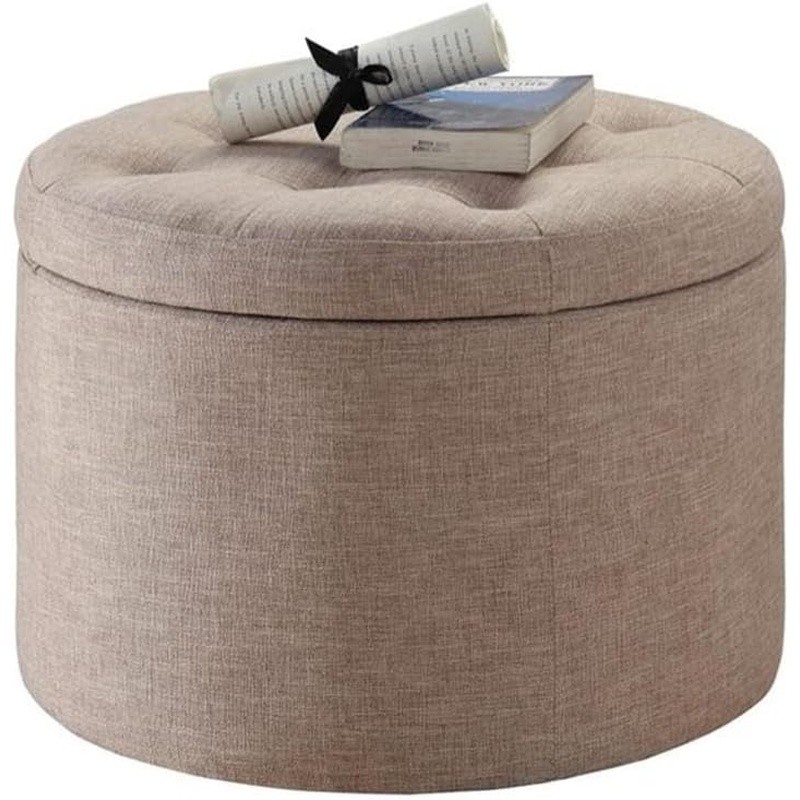 12 Compartment Storage Ottoman Removable Lid Durable Organizer Furniture Fabric