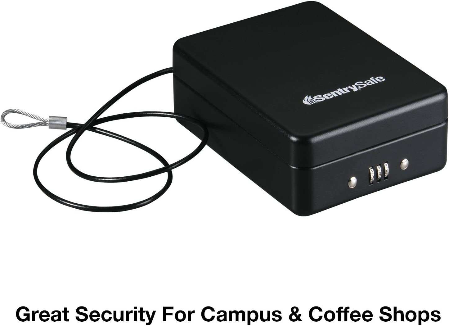 Sentrysafe Small Safe, Black Lock Box with Combination Lock for Office or Dorm S