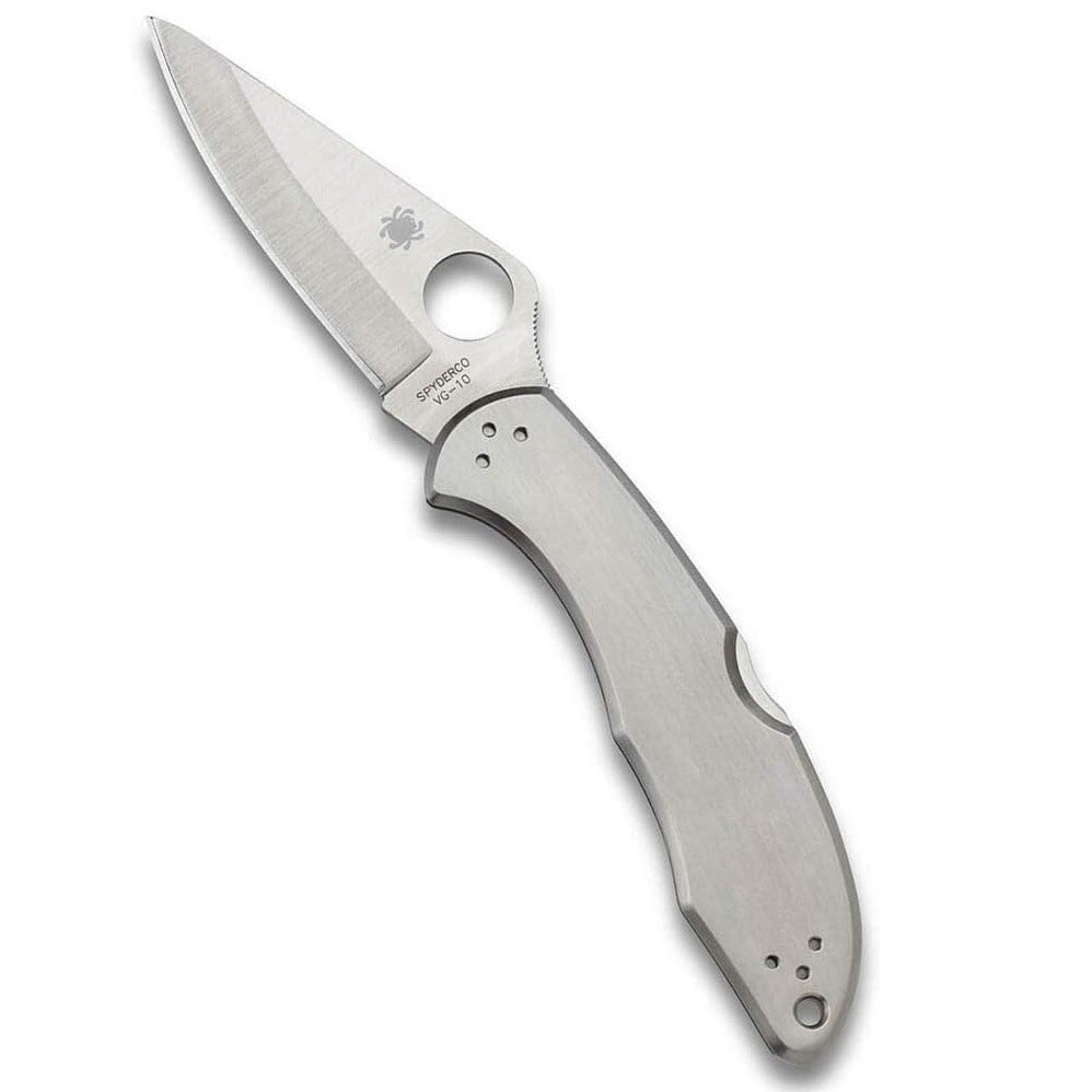 Spyderco Delica 4 Stainless Steel Folding Knife with 2.95" VG-10 Steel Blade