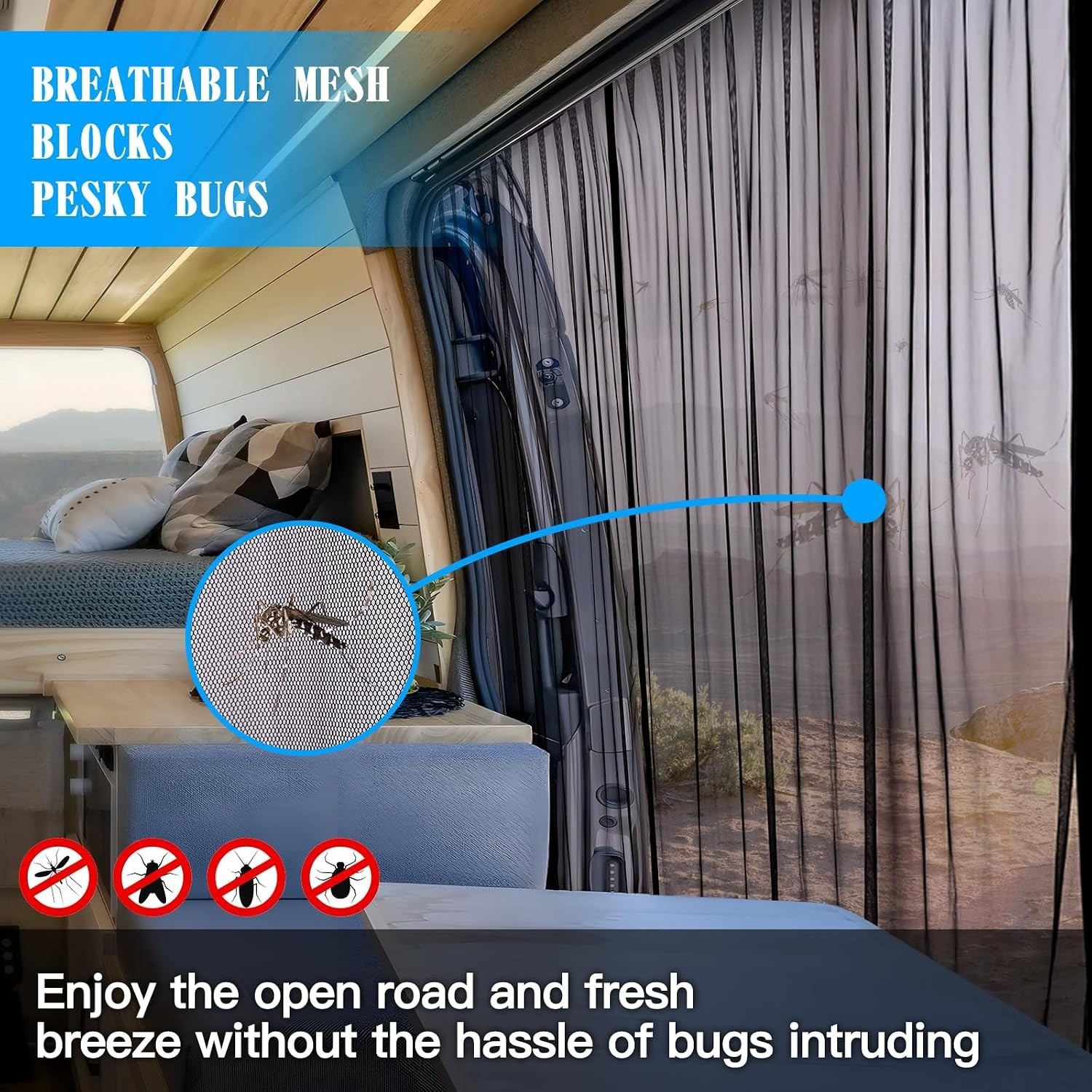 Vanlife Essential: Magnetic Fly Screen for Vans