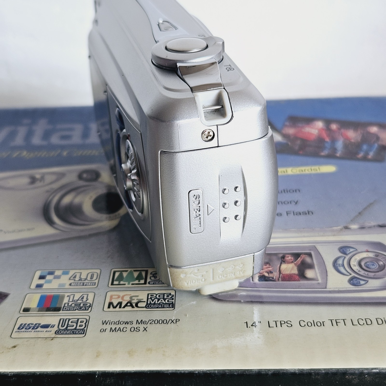 Vivitar Vivicam 3835 4.0MP Compact Digital Camera Silver Boxed Tested & Working