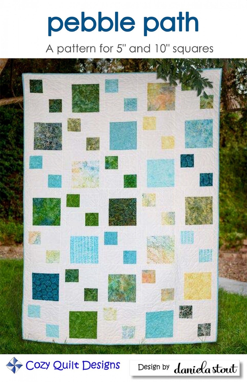 Pebble Path Quilt Pattern-Cozy Quilt Designs-Pattern for 5" & 10" Squares