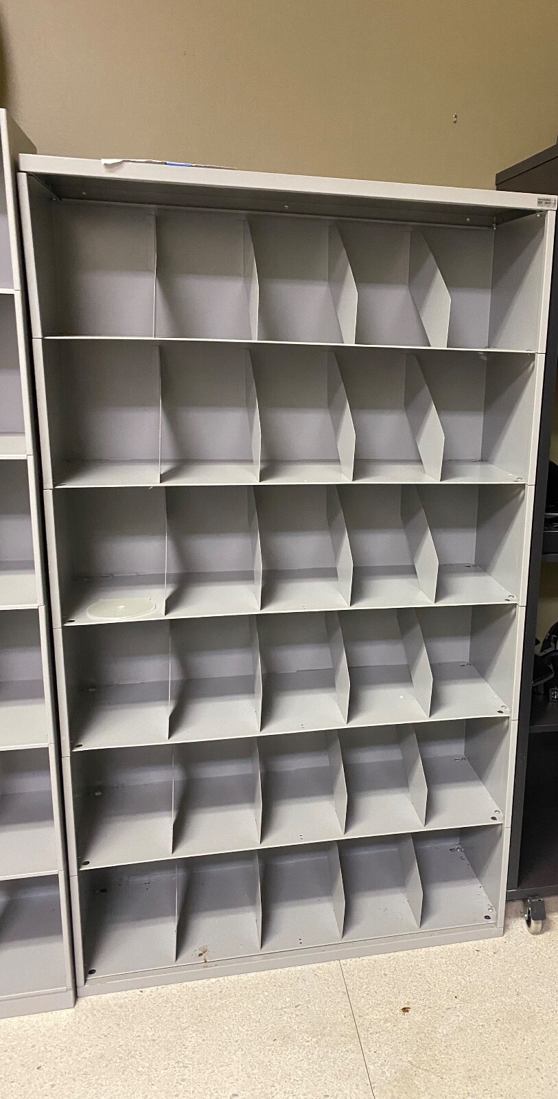 medical filing cabinet, open shelving, metal 