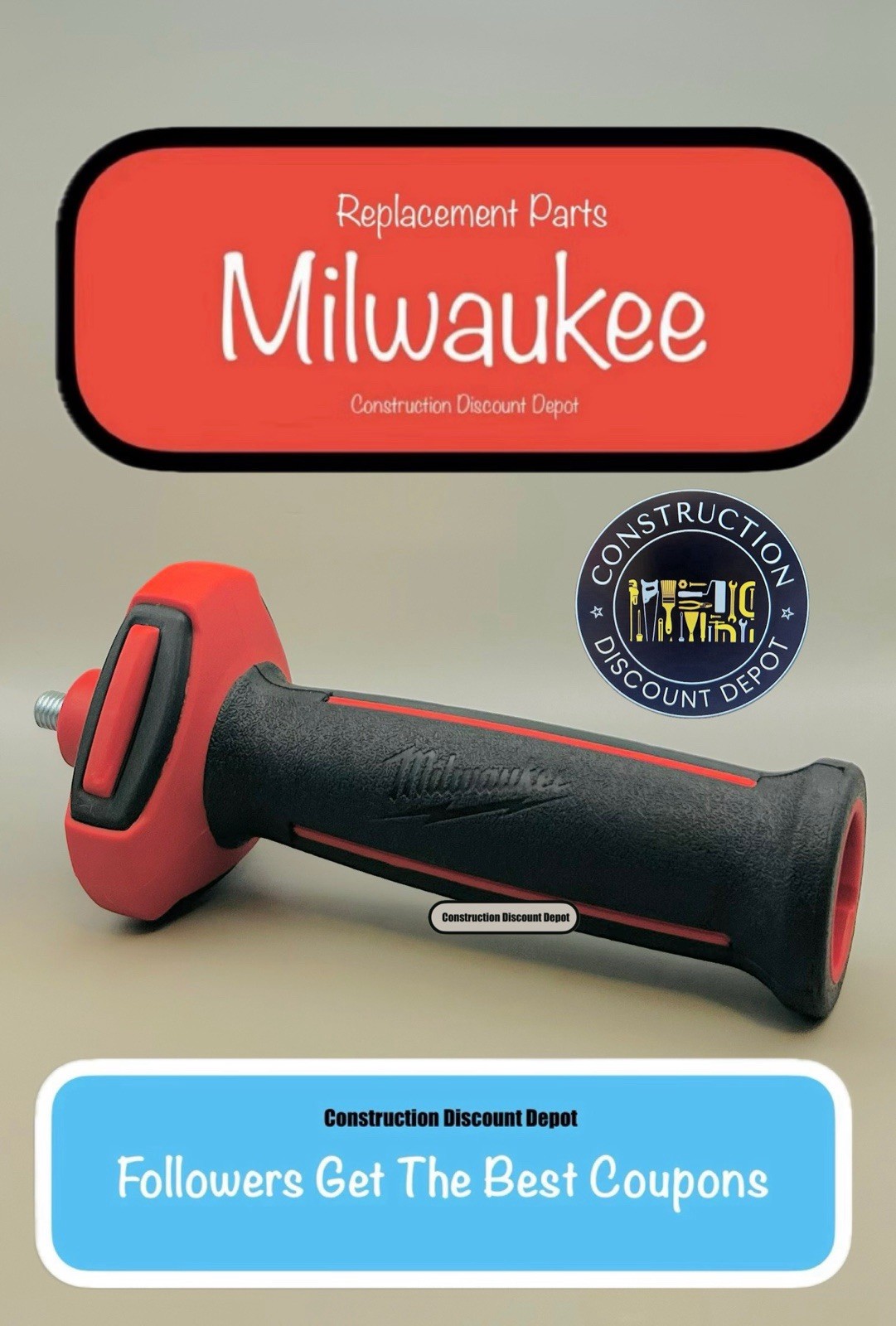 Milwaukee SIDE HANDLE 49-15-0415 for Cordless 28 Volt 4-1/2" Grinder 0725-20