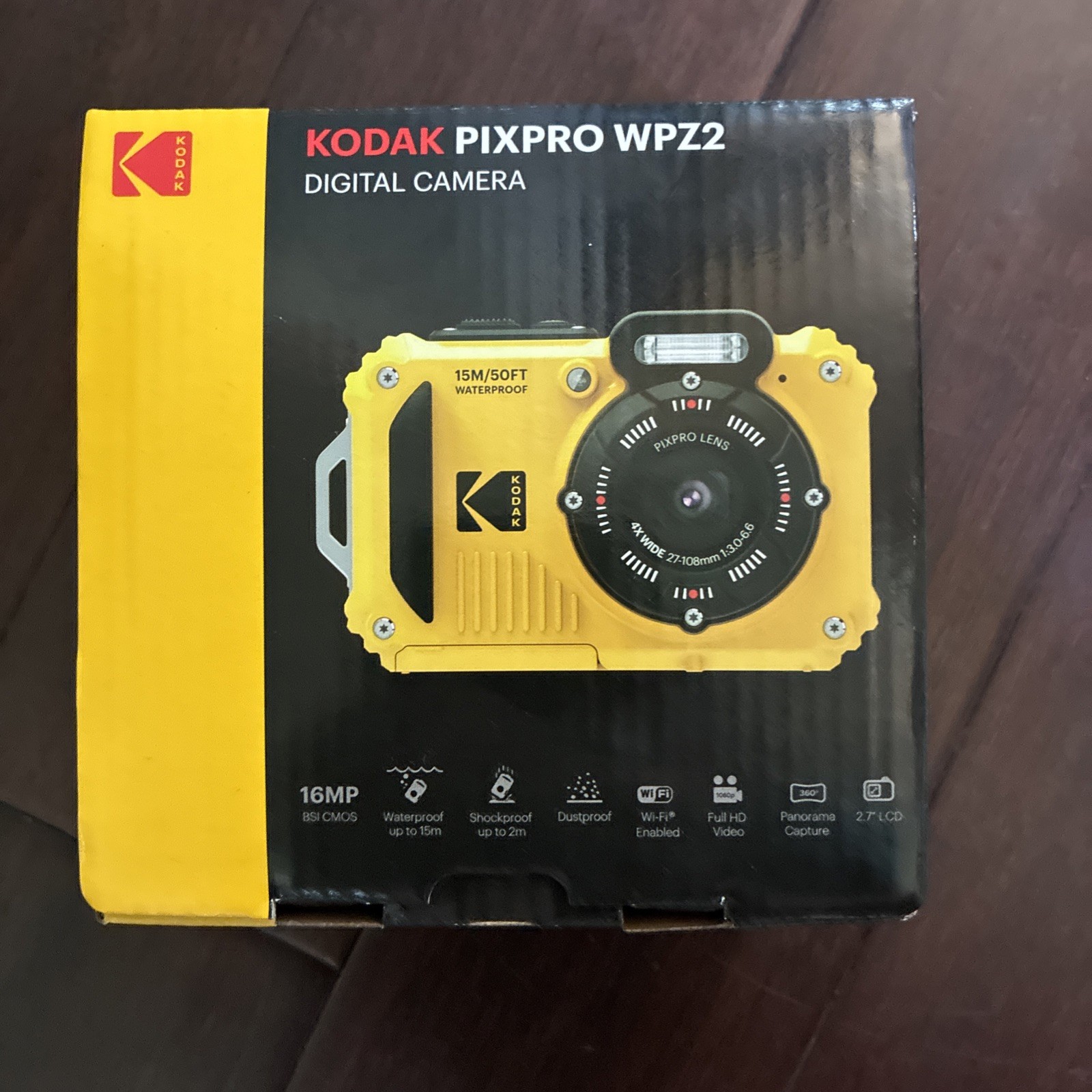 Kodak PIXPRO WPZ2 Waterproof Digital Camera - Yellow