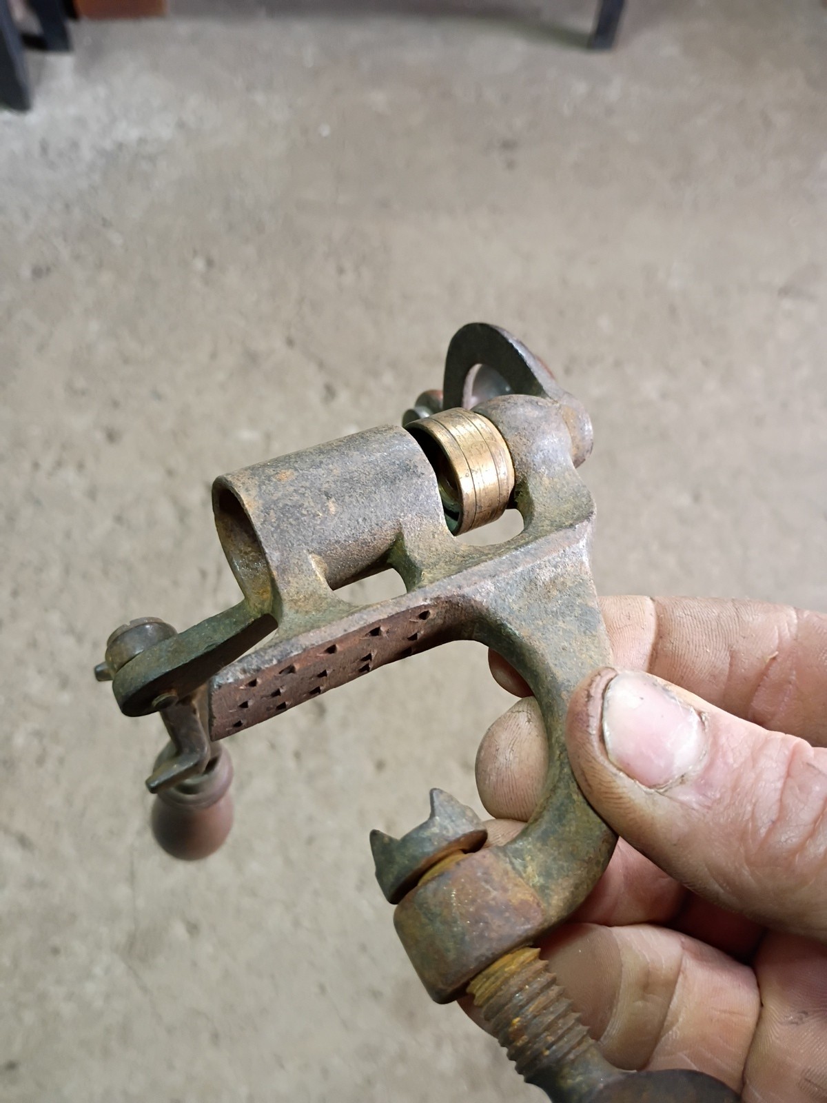 Vintage No. 1 BGI Co. 12 Gauge Hand Crank Crimping Tool Clamp On Reloading