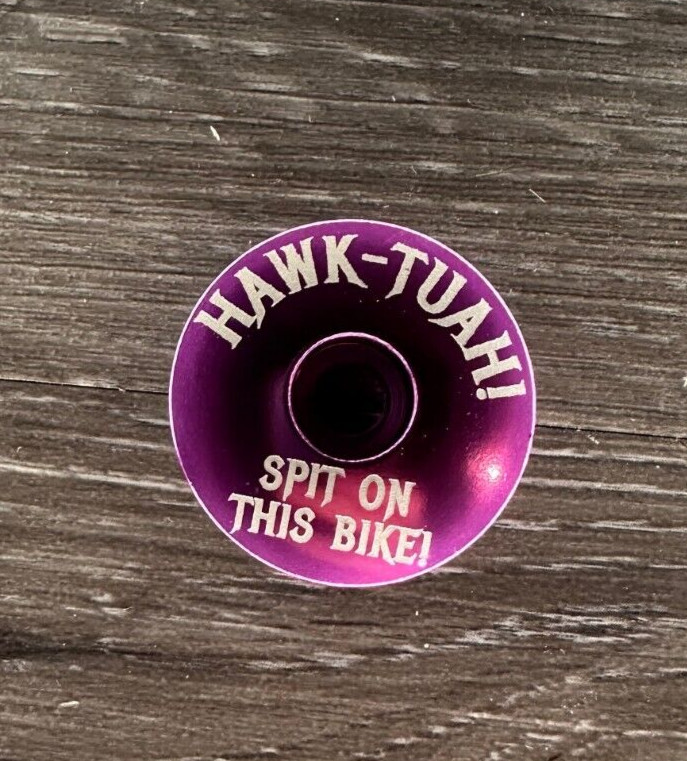 Hawk Tuah Spit On This Bike Stem Top Cap 1 1/8" Purple