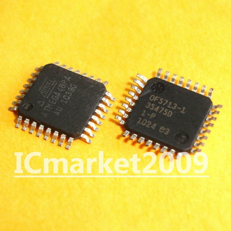 2 PCS ATMEGA48PA-AU TQFP-32 8-bit Microcontroller, 4K Bytes Programmable Flash