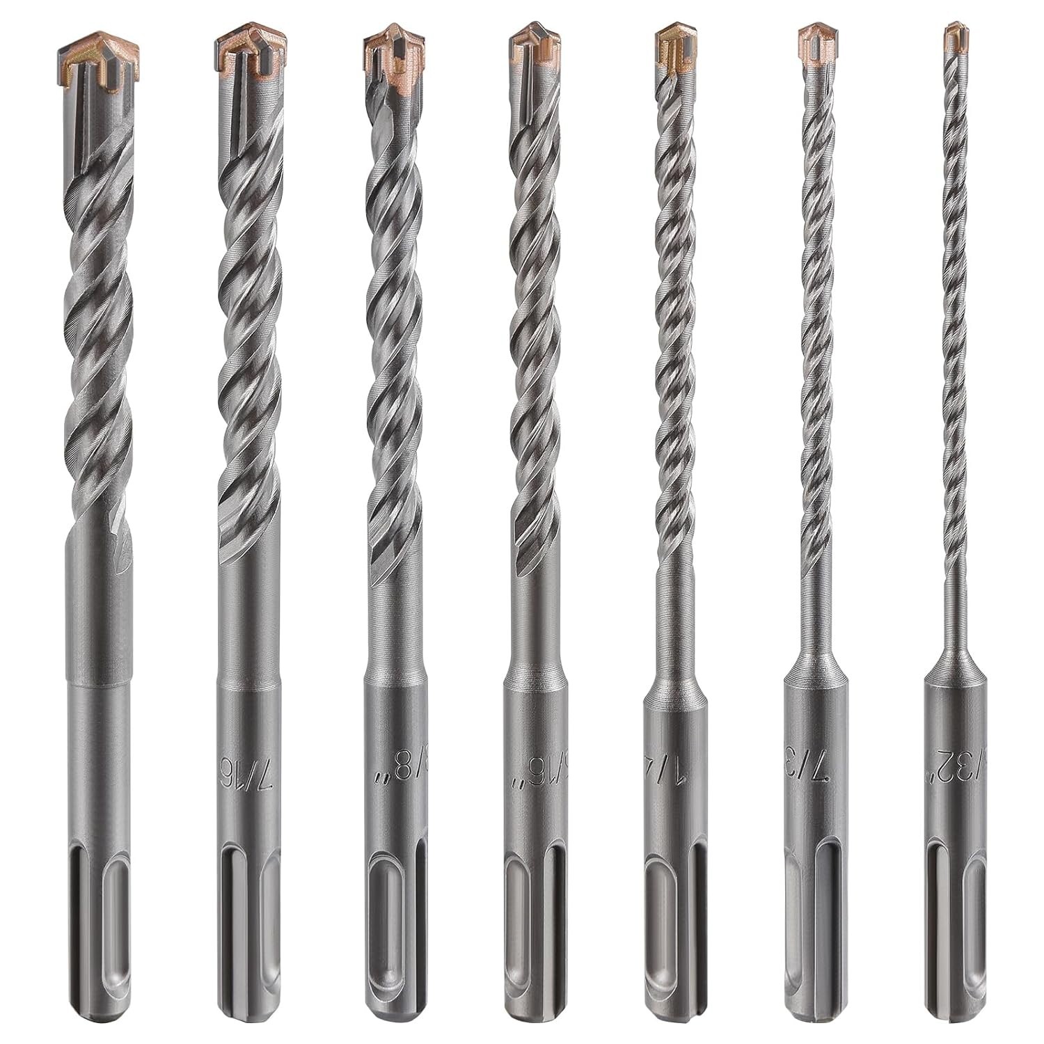 Concrete Drill Bit 3/4" X 12"-10" Cross-Type Double Thread Carbide Material Iron