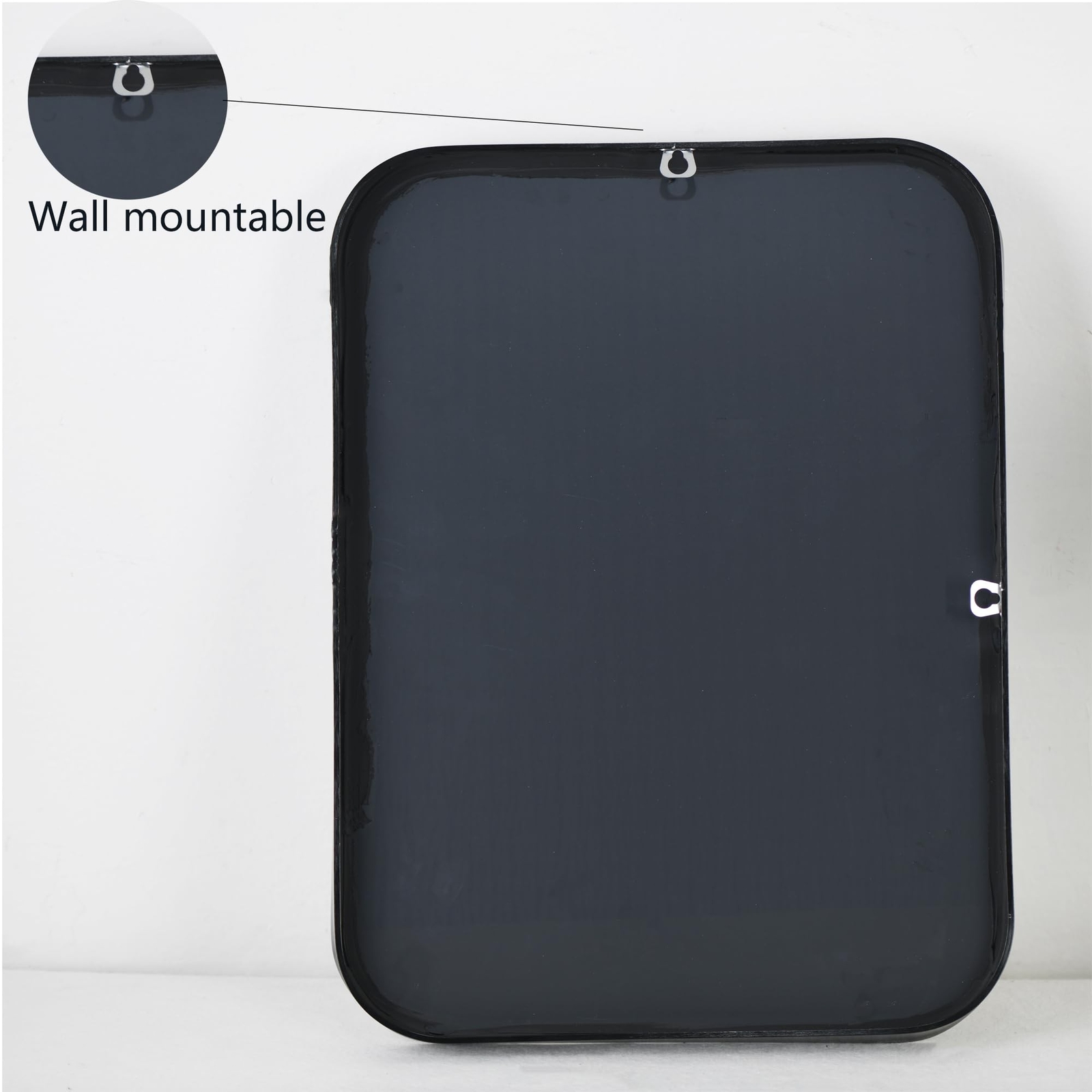 Aluminum Metal Framed Mirror with Rounded Corners, Rust Resistant, Wall Mount...