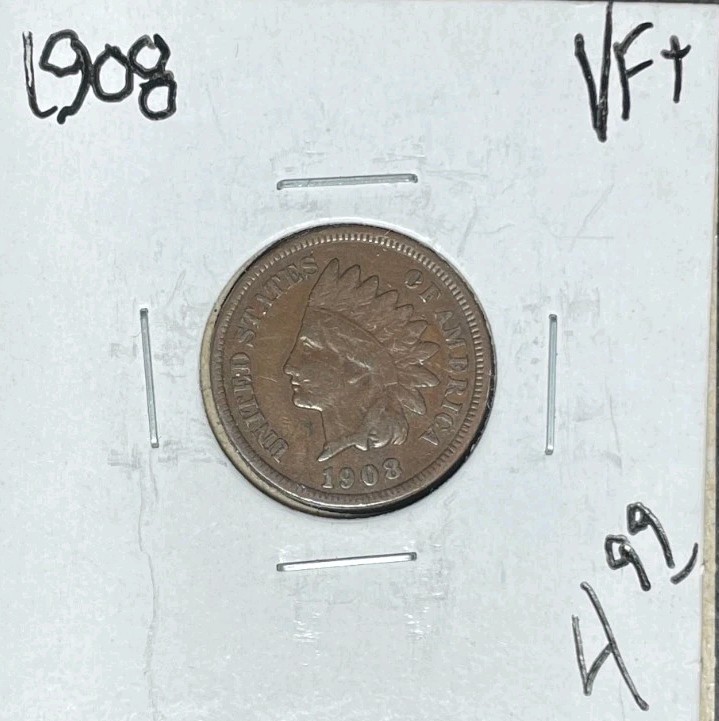 1908 INDIAN HEAD CENT ~ VF+ ~NICE COIN~