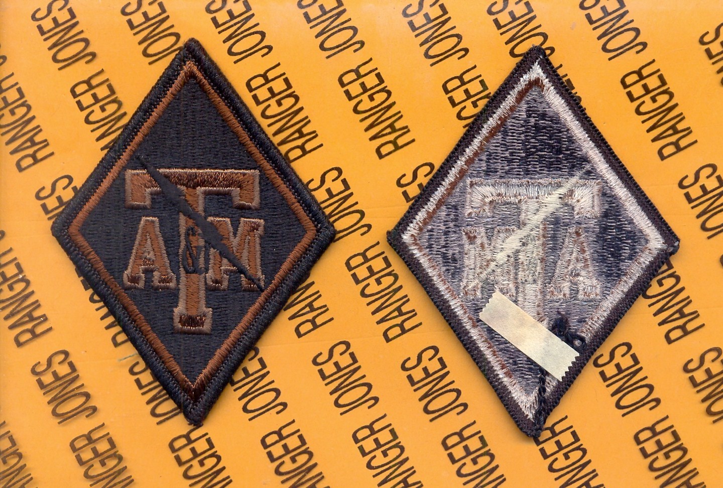 US Army ROTC Texas A&M University OD Green & Black patch m/e