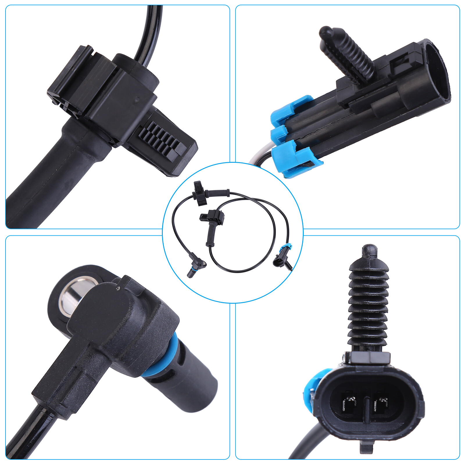 Front and Rear Left & Right ABS Wheel Speed Sensor 2 Pair for Chevy Silverado⬆