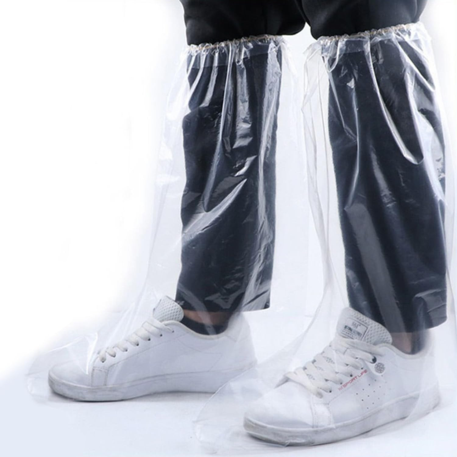 Disposable Plastic Boot and Shoe Covers 19 Inch Tall Extra Large Resistant Water