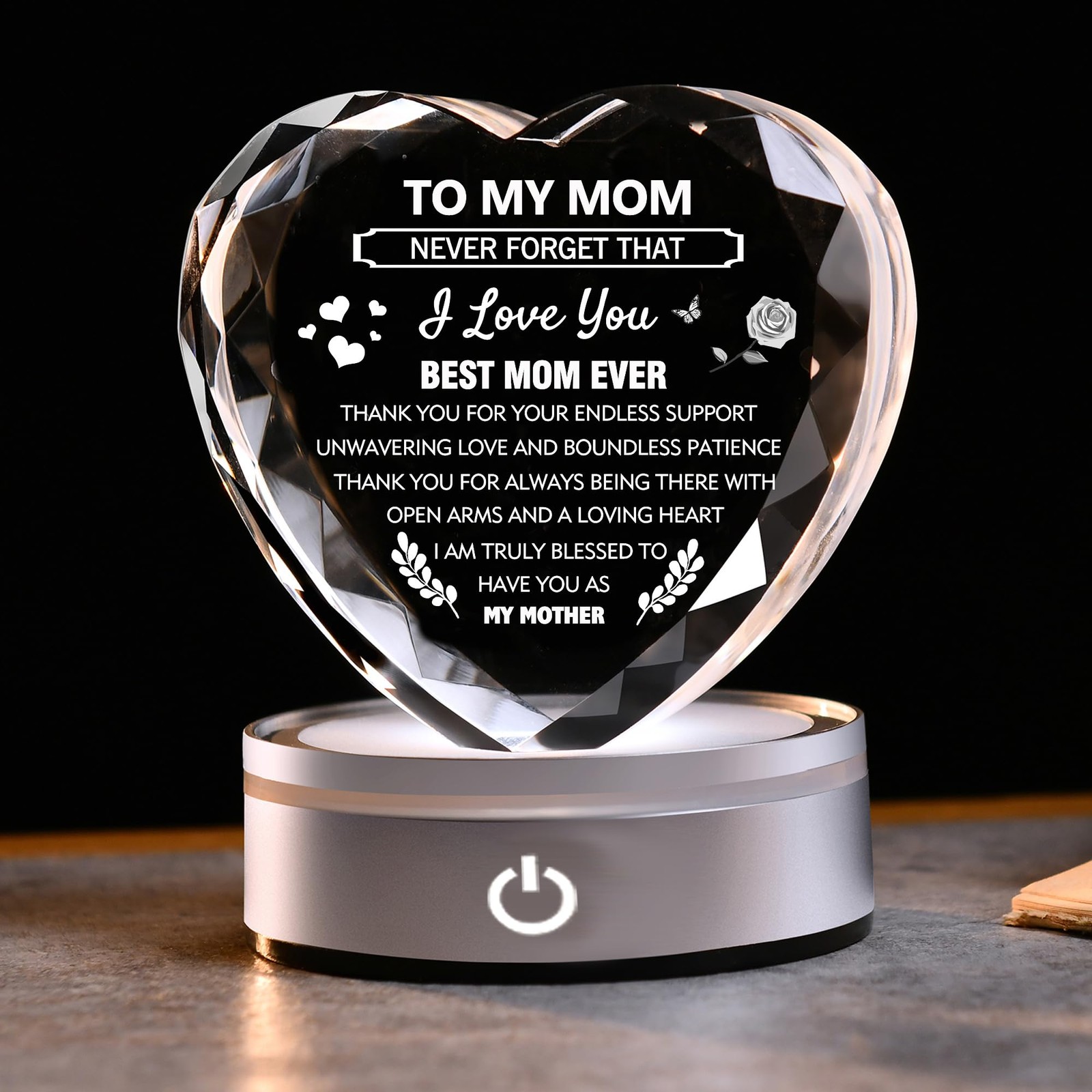 Mom Gifts for Mothers Day Birthday Gifts from Daughter Son to My Mom Heart Cr...