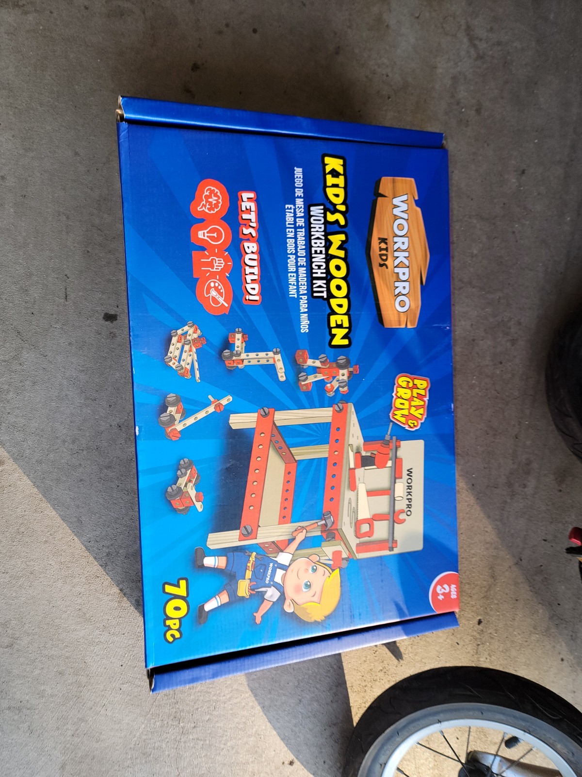 WORKPRO 70PC Wooden Workbench Kit Kid Tool Bench Building Toy Set for Toddler 3+