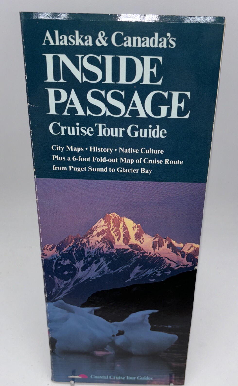 Alaska & Canada's Inside Passage Cruise Tour Map & Guide 1983 Foldout 6 Feet