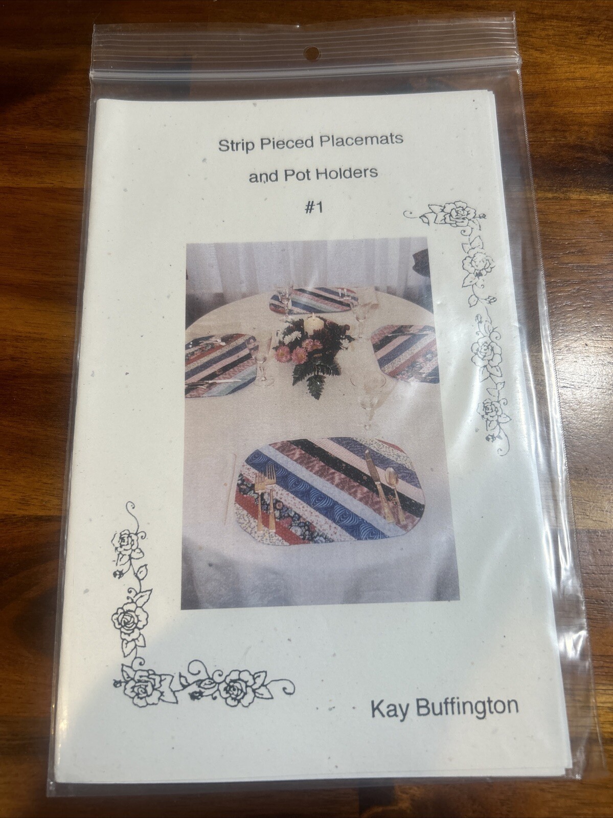 Strip Pieced Placemats And Pot Holders Pattern Kay Buffington New 1999