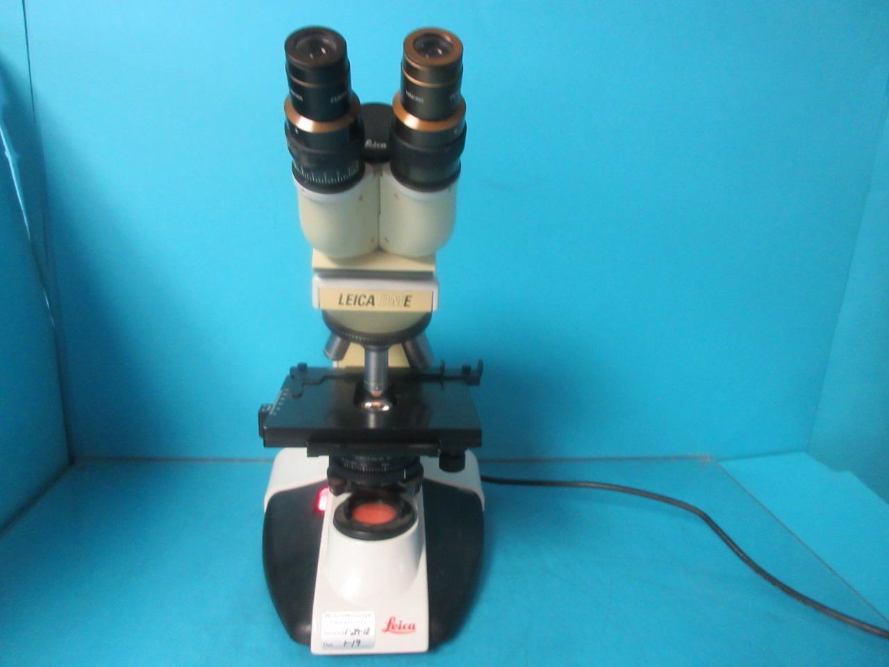 LEICA DME UPRIGHT COMPOUND BINOCULAR MICROSCOPE + OBJECTIVES C PLAN 10/20/40/100