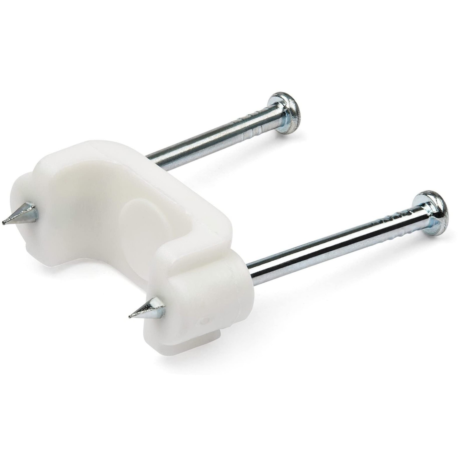 StarTech.com 100 Pack Cable Clips with Nails - Medium | 2 Steel Nails, White