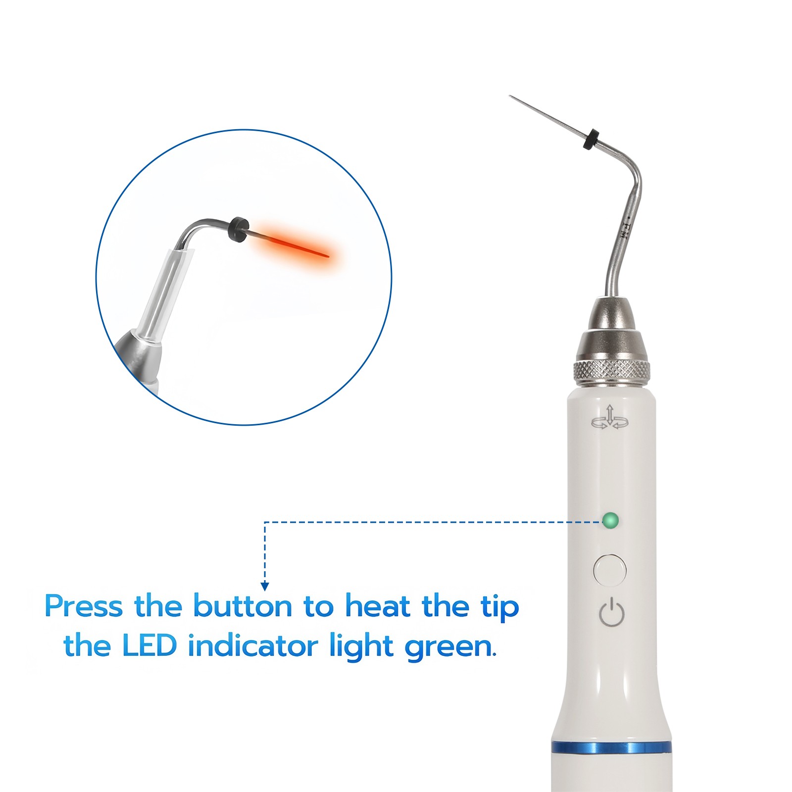 Dental Gutta Percha Obturation Endo Heated Pen +2 Tips