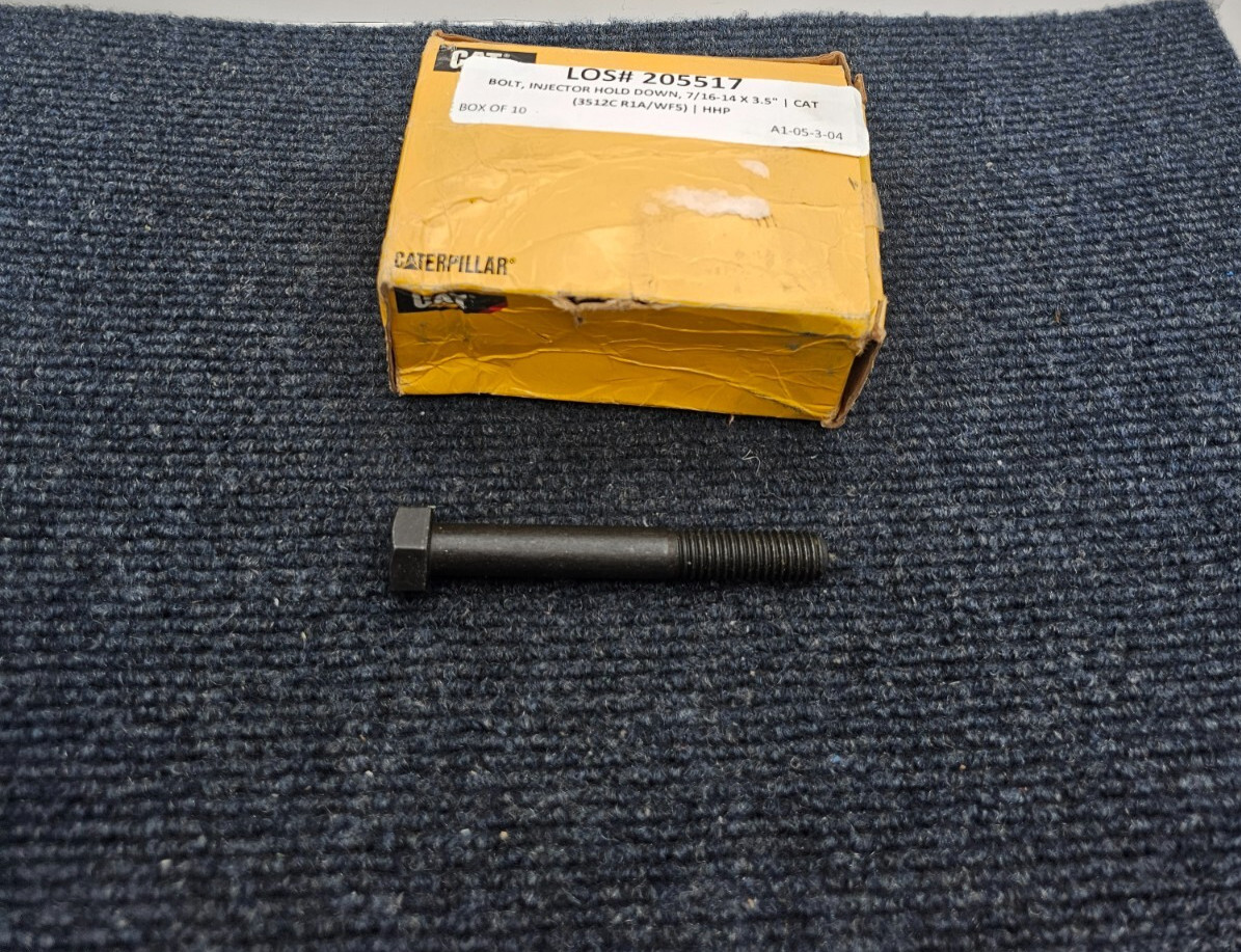 (QTY 10)  CAT 7F-8698  Cap screw, 7/16-14" x 3.5" Bolt