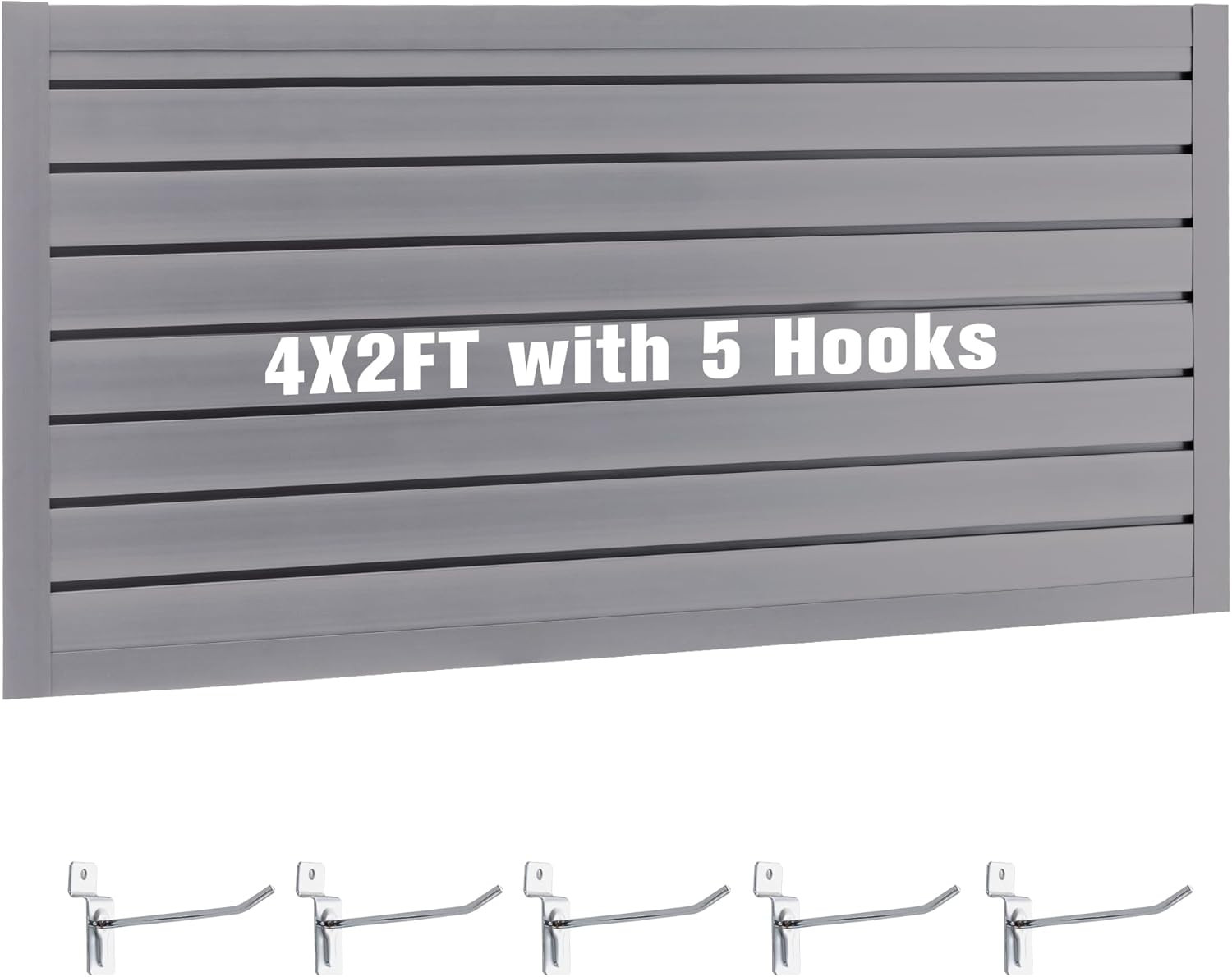 Slatwall Panel Garage Wall Organizer Storage Systems, Wall Mounted PVC Storage R